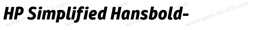 HP Simplified Hansbold字体转换